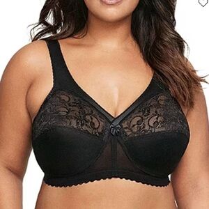 Glamorise Wire Free Bra Wide Straps Full Cover Magiclift Unlined #1000